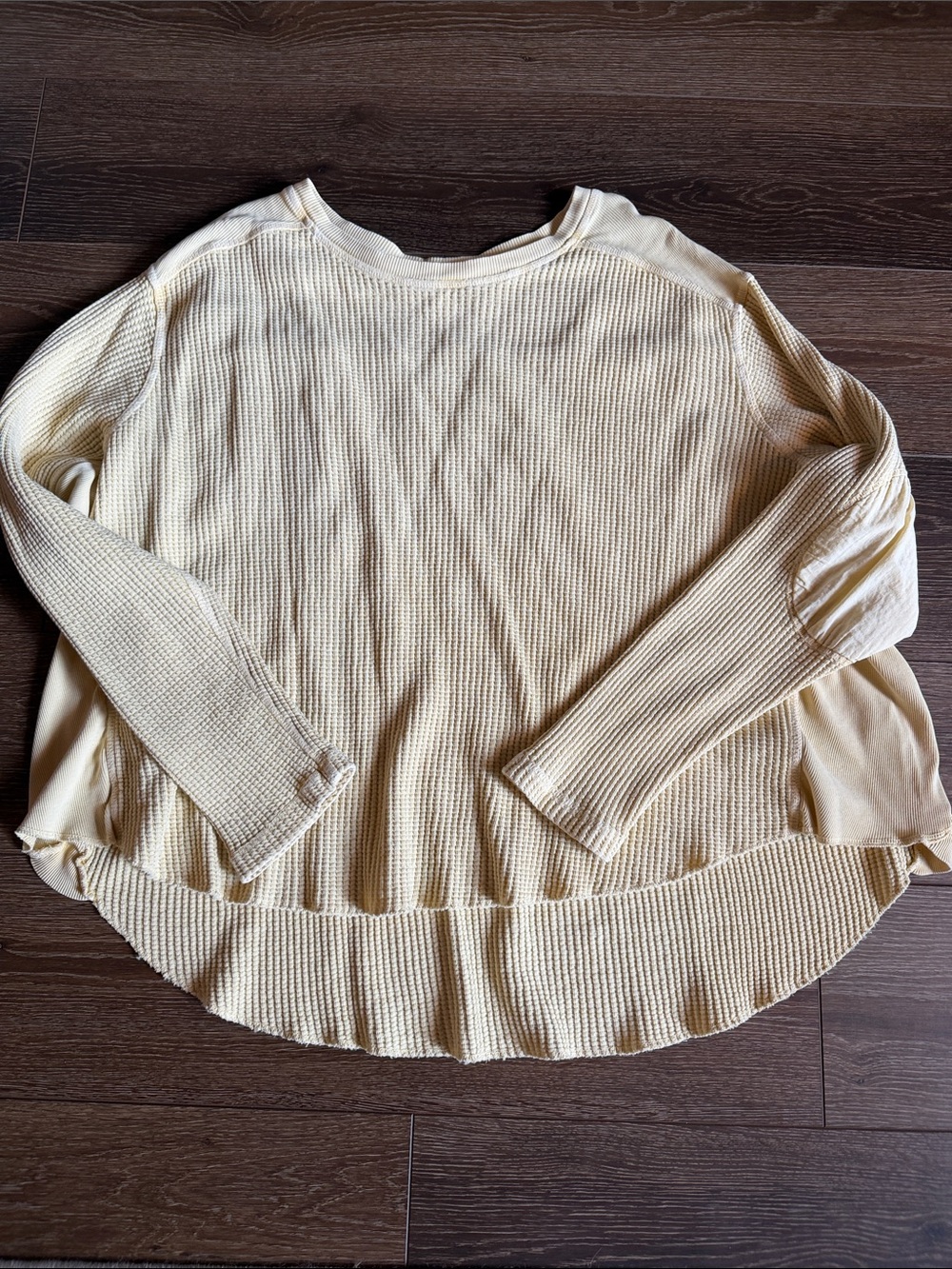 Free People Waffle Knit Long Sleeve